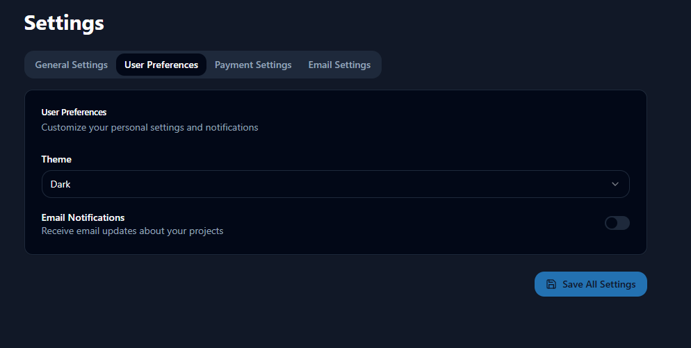 Dark Mode Interface